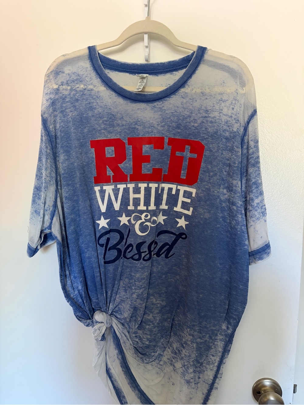 Bella Canvas Blue and White Tie-Dye Tee